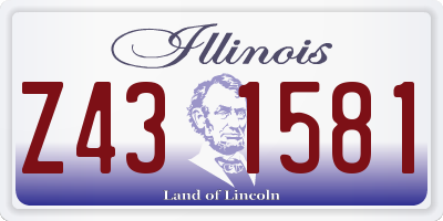 IL license plate Z431581