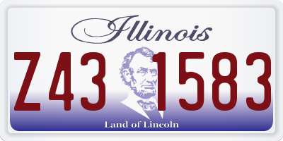 IL license plate Z431583