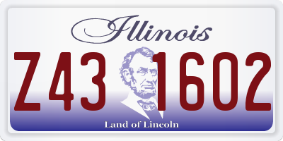 IL license plate Z431602