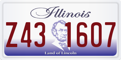 IL license plate Z431607