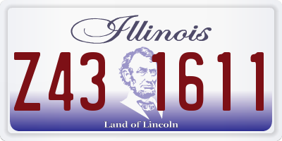 IL license plate Z431611