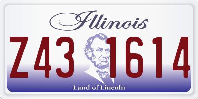 IL license plate Z431614