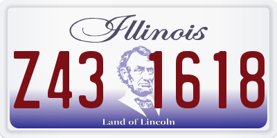 IL license plate Z431618