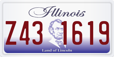 IL license plate Z431619