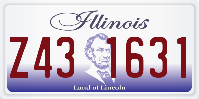 IL license plate Z431631