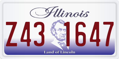 IL license plate Z431647