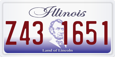 IL license plate Z431651