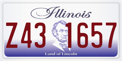 IL license plate Z431657