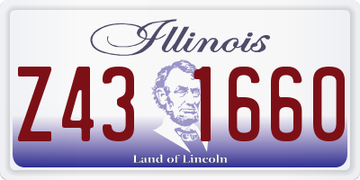 IL license plate Z431660