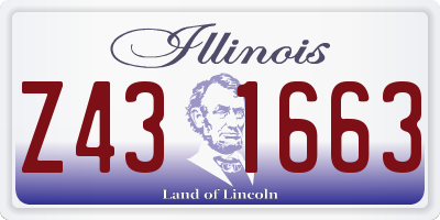 IL license plate Z431663