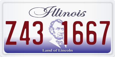IL license plate Z431667