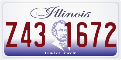 IL license plate Z431672
