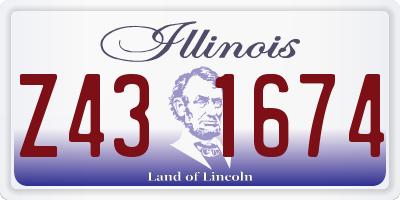 IL license plate Z431674