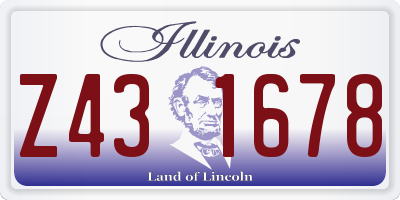 IL license plate Z431678