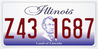 IL license plate Z431687