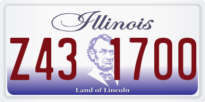 IL license plate Z431700