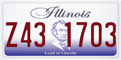 IL license plate Z431703