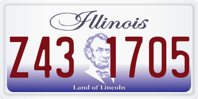 IL license plate Z431705