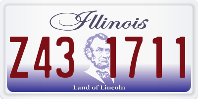IL license plate Z431711