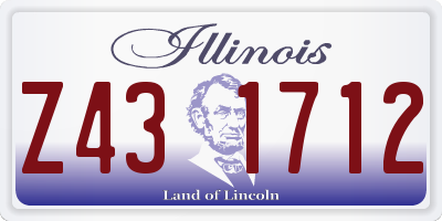 IL license plate Z431712