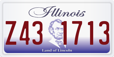 IL license plate Z431713