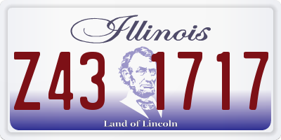 IL license plate Z431717