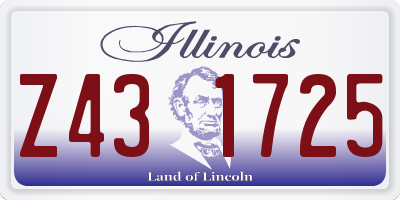 IL license plate Z431725