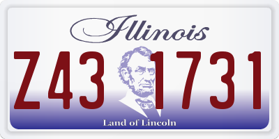 IL license plate Z431731