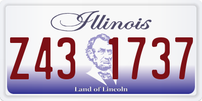 IL license plate Z431737