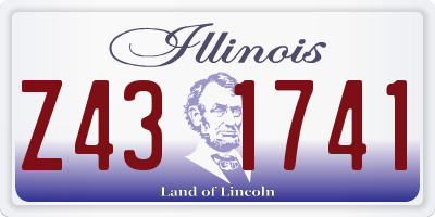 IL license plate Z431741