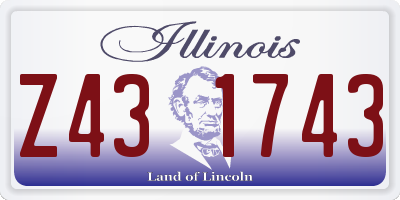 IL license plate Z431743