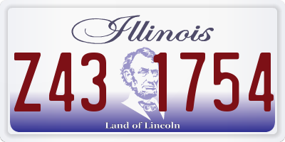 IL license plate Z431754