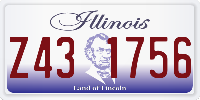 IL license plate Z431756