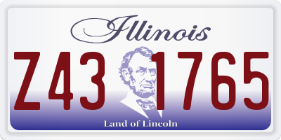 IL license plate Z431765