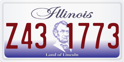 IL license plate Z431773