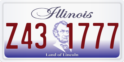 IL license plate Z431777