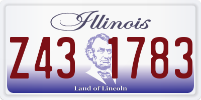 IL license plate Z431783