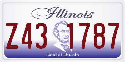 IL license plate Z431787