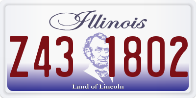IL license plate Z431802