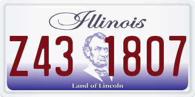 IL license plate Z431807