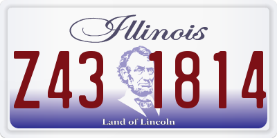 IL license plate Z431814