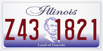 IL license plate Z431821