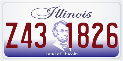 IL license plate Z431826