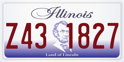 IL license plate Z431827
