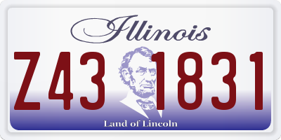 IL license plate Z431831