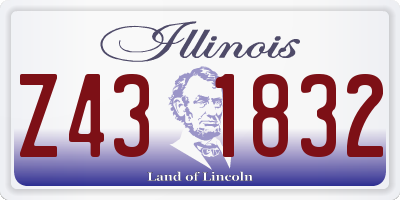 IL license plate Z431832