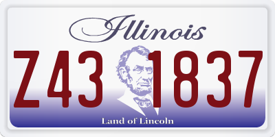 IL license plate Z431837