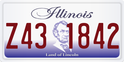 IL license plate Z431842