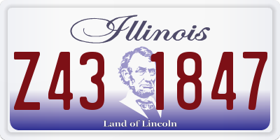 IL license plate Z431847