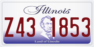 IL license plate Z431853